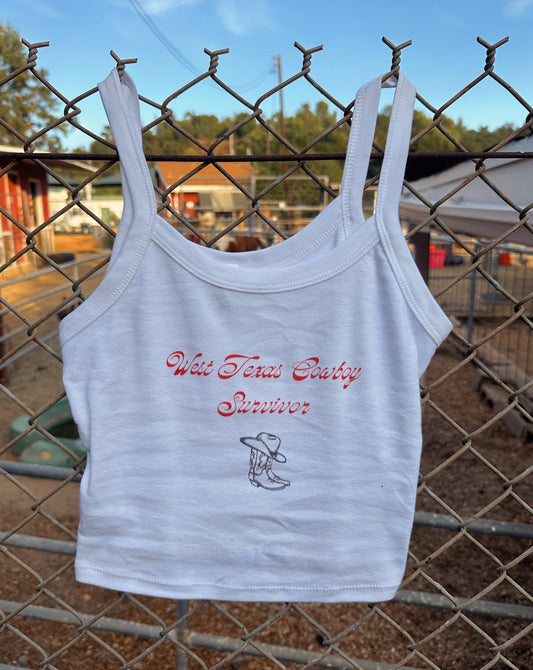West Texas micro-rib tank top
