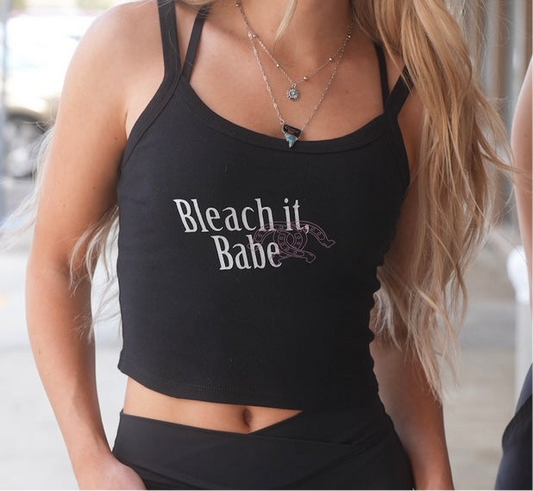 Bleach It micro-rib tank top