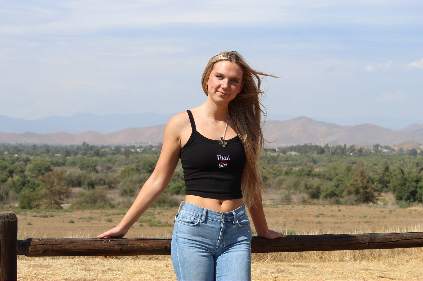 Truck Girl Embroidered tank top