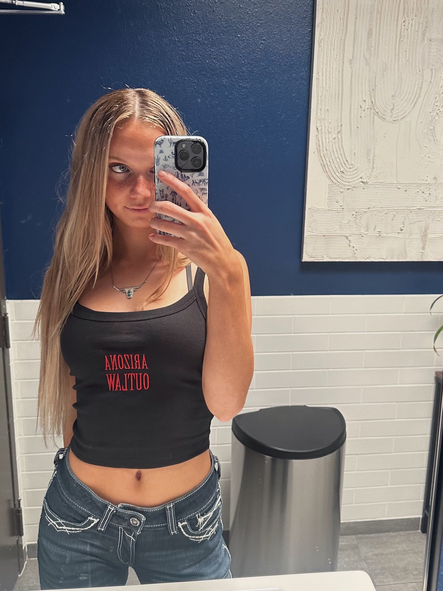Arizona Oulaw Embroidered tank top