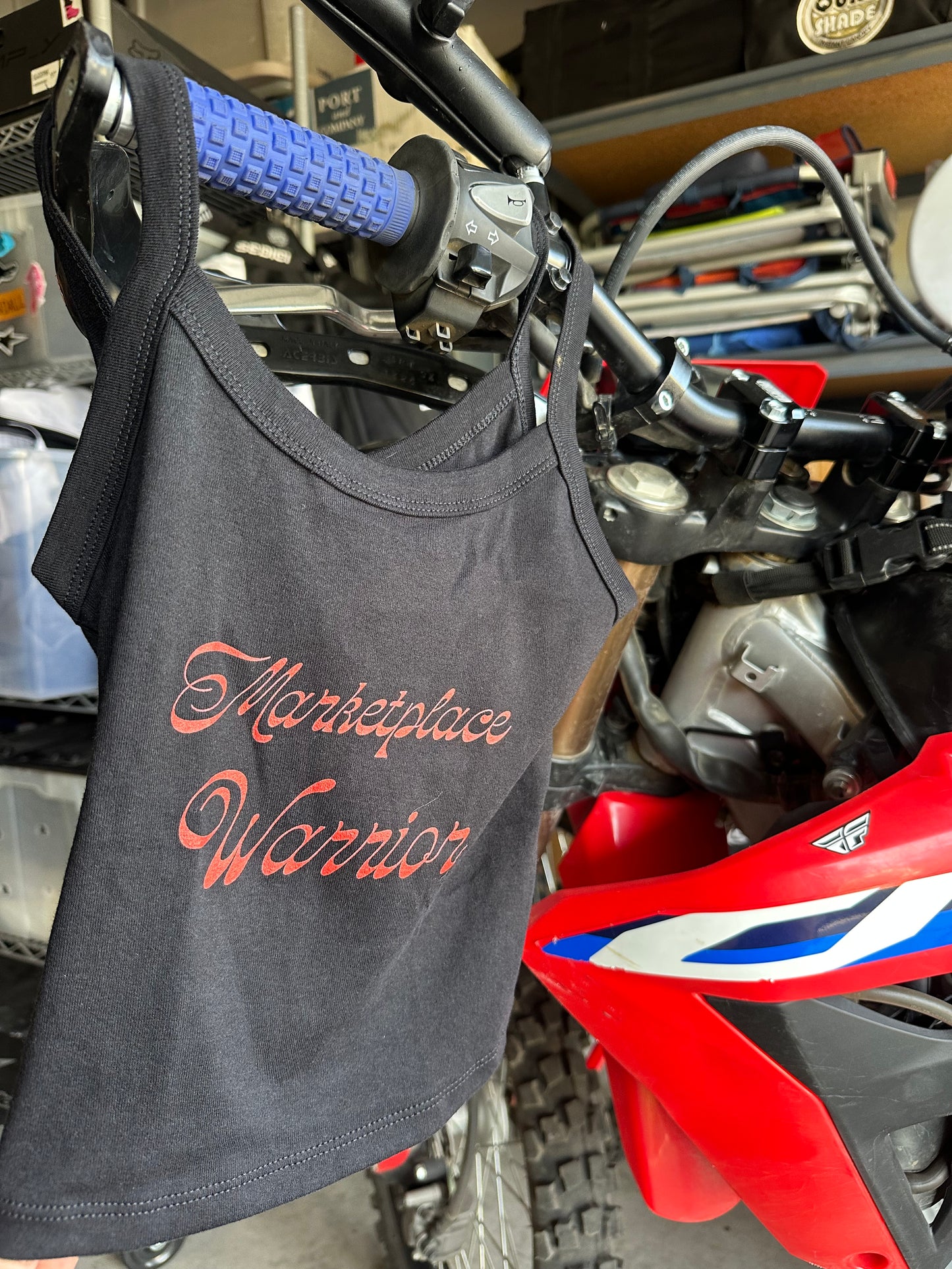 Marketplace Warrior micro-rib tank top