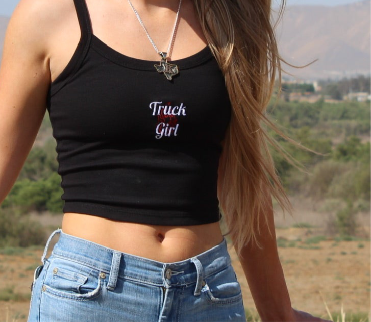 Truck Girl Embroidered tank top