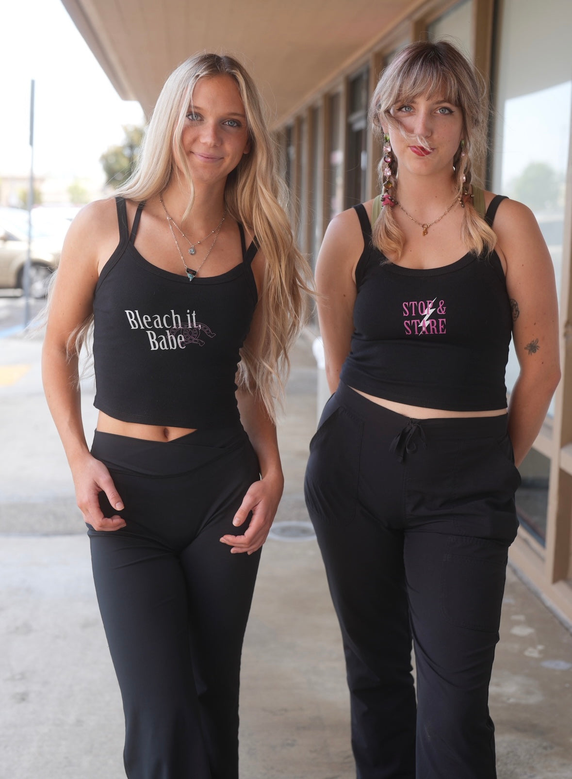 Bleach It micro-rib tank top